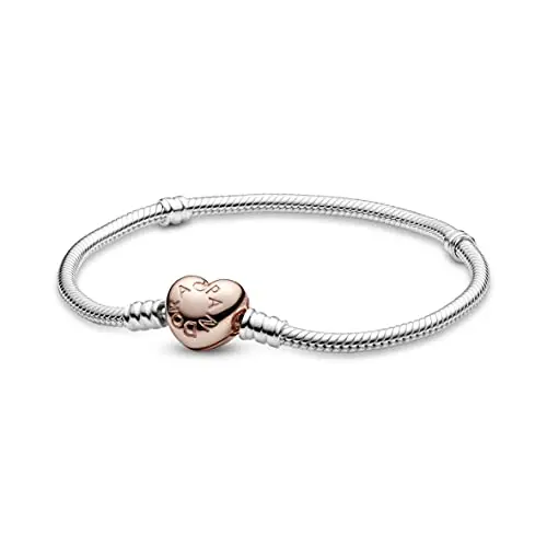 PANDORA Armband Herz Rose aus Silber