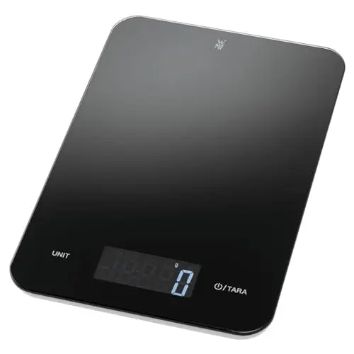 WMF Digitale Küchenwaage schwarz, 23 x 15 cm, Backwaage, 5kg Maximalgewicht