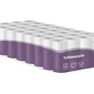 Inoverse Toilettenpapier 64 Rollen - 3-lagig, weich und stark, 100% Zellstoff