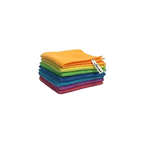Vileda Mikrofasertücher Colors, 7er Pack, 30 x 30 cm, Mehrfarbig für verschiedene Anwendungen