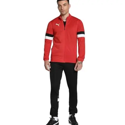 PUMA Herren Tracksuit Teamrise, Rot/Schwarz, Größe XL