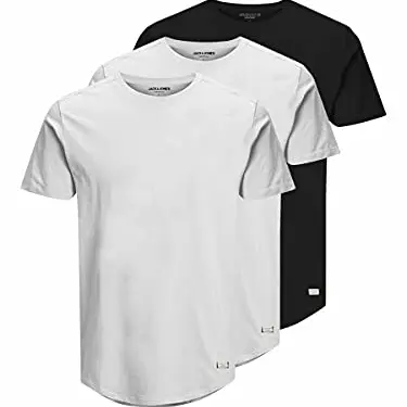 JACK & JONES Herren T-Shirts 3er-Pack, Rundhals, Kurzarm