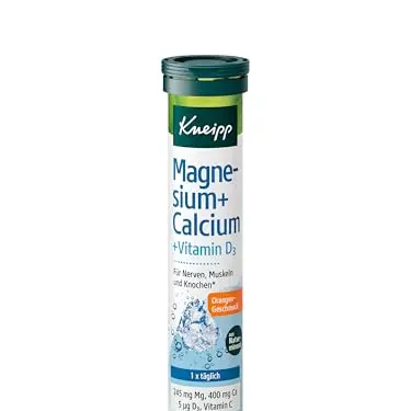 Kneipp Brausetabletten mit Magnesium, Calcium & Vitamin D3 - Orangen-Geschmack - 20 Stück