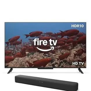 Amazon Fire TV 32-Zoll Smart-TV mit Alexa-Fernbedienung und Fire TV Soundbar