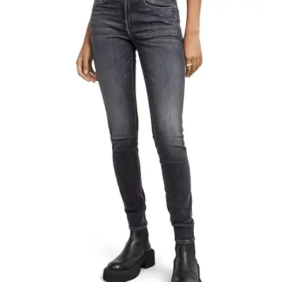 G-STAR Damen Skinny Jeans, Schwarz, 30W / 28L