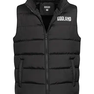 GOGLAND Tjörn Unisex Steppweste mit Stehkragen und Reißverschluss, schwarze Weste für Damen und Herren