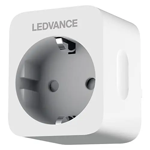 LEDVANCE WLAN Steckdose, Wifi Stromzähler für Smart Home, kompatibel mit Google und Alexa, 1er-Pack