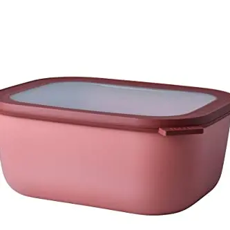 Mepal Multi Bowl Cirqula Rectangular - Mikrowellengeeignet - Luftdichte Aufbewahrungsbox, 3000 ml - Vivid Mauve