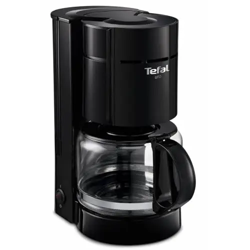 Tefal Uno Filterkaffeemaschine, 1,1 l, für bis zu 12 Tassen, mit Warmhaltefunktion, Schwarz, CM1218