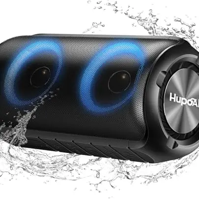 Bluetooth-Lautsprecher mit Licht, 20W, IPX7 wasserdicht, tragbar für Reisen, Party und Strand