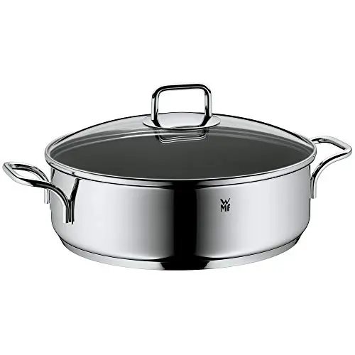 WMF Schmorpfanne 28 cm mit Deckel, Induktion, antihaftbeschichtet, Cromargan Edelstahl, backofengeeignet