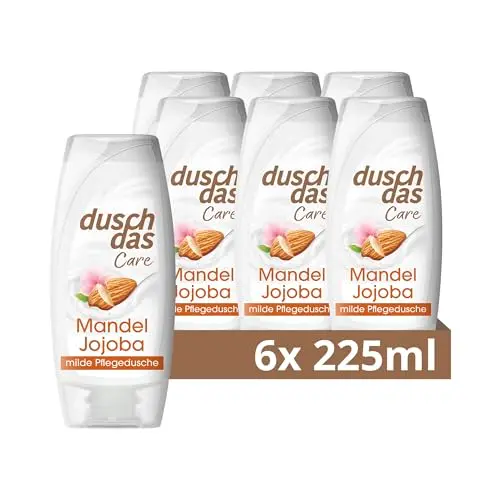Duschdas Care Duschgel Mandel & Jojoba Milde Pflegedusche 6x 225 ml