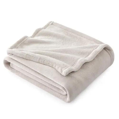 BEDSURE Flauschige Kuscheldecke 150x200cm - Warme Sofadecke für Frauen in Beige