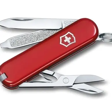 Victorinox Classic SD Taschenmesser, Multitool mit 7 Funktionen, Rot