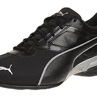 PUMA Herren Tazon 6 FM Low-Top Trainer Schwarz/Silber, Größe 44 EU