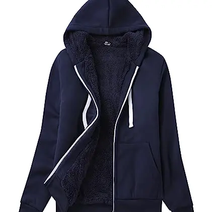 iGeekwell Teddyfutter Hoodie Damen - Warme Fleecejacke mit Kapuze für Herbst und Winter