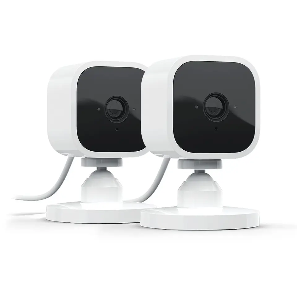 Blink Mini – Smarte 2er Überwachungskamera für innen, 1080p-HD, Nachtsicht, Zwei-Wege-Audio, Bewegungserkennung, Alexa kompatibel