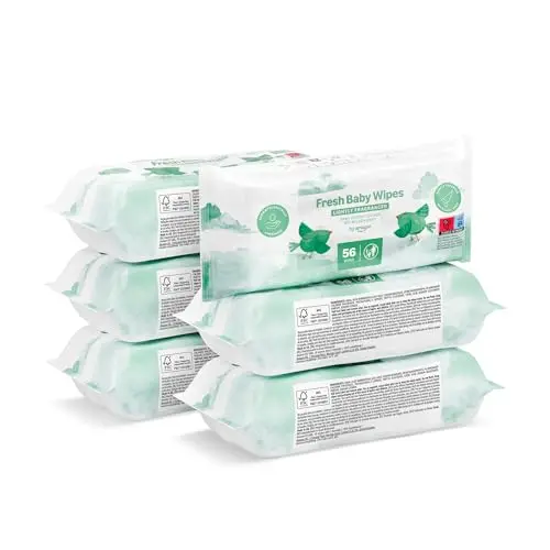 Amazon Sensitive Baby-Feuchttücher, 336 Stück, unparfümiert, 6 Pack