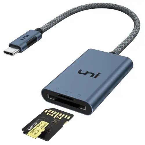 uni SD Kartenleser 312MB/S USB C 2 IN 1, kompatibel mit iPhone 15 Pro Max, Galaxy S23, iPad Pro und MacBook Pro