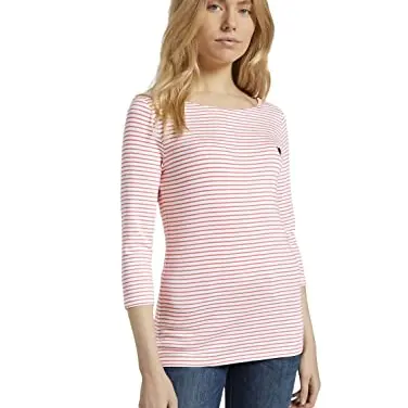 TOM TAILOR Damen Longsleeve mit Herz-Stickerei