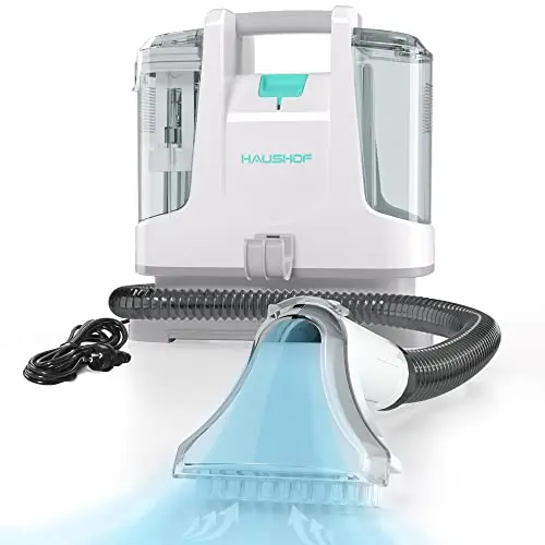 HAUSHOF Waschsauger Teppichreiniger StainZapper für Teppiche, Sofas und Polster - 400W, Weiß/Grau