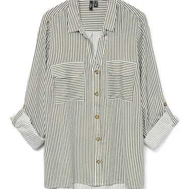 VERO Moda Damen Shirt, langarm, Snow White, Größe 44