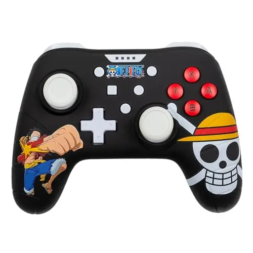 Konix One Piece Wired Controller für Nintendo Switch und PC - Luffy-Motiv - Schwarz