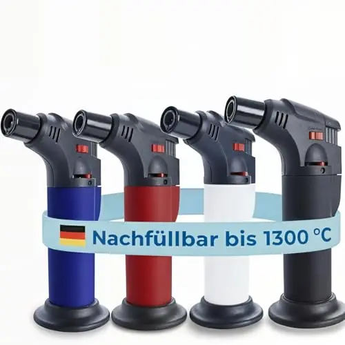 UNILITE Sturmfeuerzeug mit Jet Flamme - Nachfüllbar im 4er Set