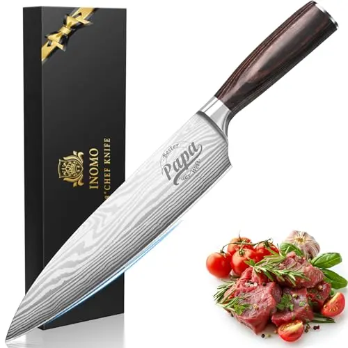 INOMO Küchenmesser für Papa - ideales Geburtstagsgeschenk für Männer