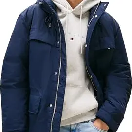 Tommy Jeans Herren Parka City Ready mit Kapuze, Blau, Größe XL