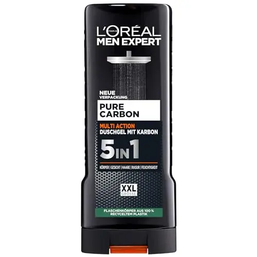 L'Oréal Men Expert 5-in-1 Duschgel & Shampoo für Männer, 400 ml – Reinigung, Frische und Pflege
