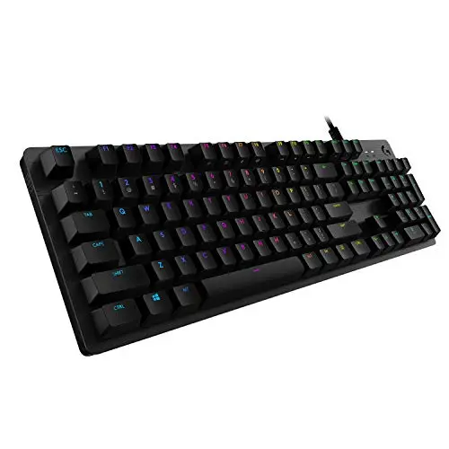 Logitech G512 Gaming-Tastatur mit RGB-Beleuchtung, programmierbaren Tasten, deutsches QWERTZ-Layout, Schwarz