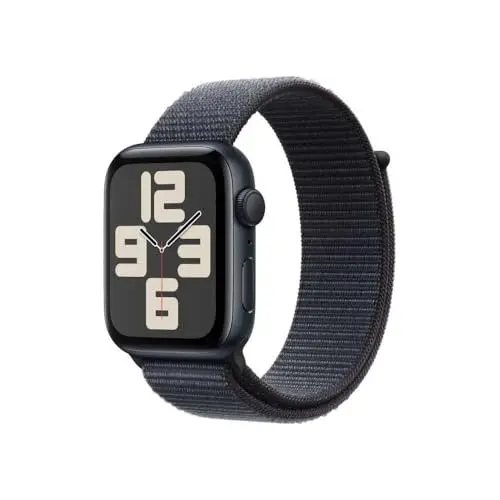 Apple Watch SE (2. Generation) GPS 44 mm - Smartwatch in Mitternacht mit Sport Loop und Fitness Tracker