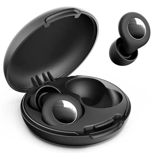 KAUGIC Ohrstöpsel zum Schlafen – Wiederverwendbare Noise Cancelling Ohrenstöpsel, Gehörschutz aus Silikon (XS/S/M/L, Schwarz)