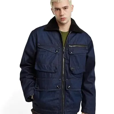 G-Star Herren Utility Sherpa Jacke, Blau, XS