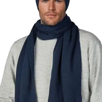 JACK & JONES Beanie und Schal Set für Herren, Winter Set, Navy Blazer, One Size