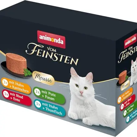 Animonda Vom Feinsten Adult Katzenfutter Mousse-Vielfalt, 12x85g, ohne Getreide und Zucker