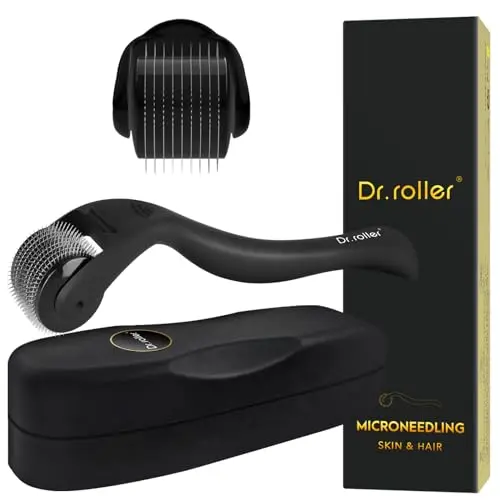 Dr.roller Derma Roller für Haar- und Bartwachstum, 0,5 mm, Microneedling für Kopfhaut und Gesicht