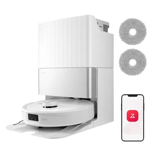 Roborock Qrevo Master Saugroboter mit Wischfunktion und FlexiArm Design, 10.000 Pa, mit 2 Wischmops (Weiß)