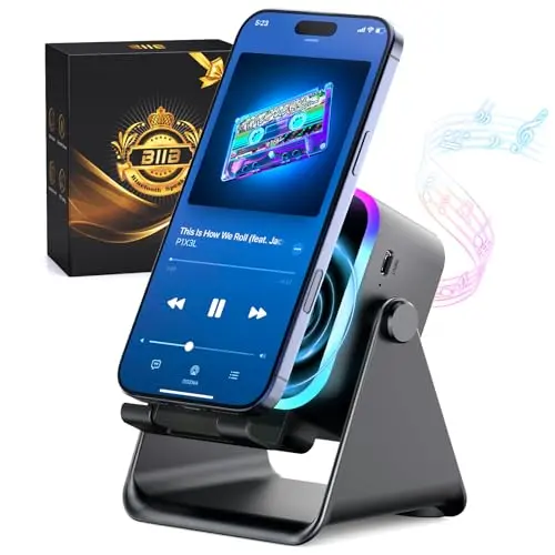 Induktions-Bluetooth-Lautsprecher mit Telefonständer – Vatertags- und Geburtstagsgeschenk für Männer