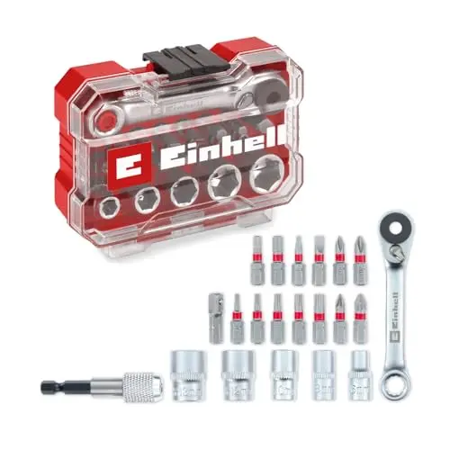 Einhell XS-CASE 21-tlg. Bit- und Steckschlüssel-Set mit Aufbewahrungsbox
