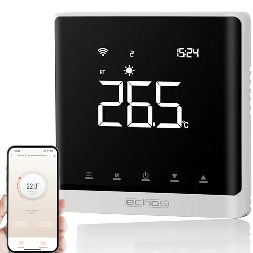 Smart WLAN Wandthermostat für Heizungen und Fußbodenheizungen - Programmierbar, steuerbar über Tuya, Alexa und Google Home
