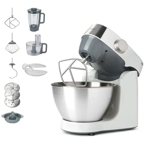 Kenwood Prospero+ Küchenmaschine, 4,3 l Schüssel, 1000 Watt, inkl. 9-teiligem Zubehör-Set, Weiß