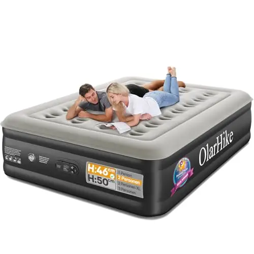 OlarHike Luftmatratze 2 Personen, 140x200 cm, aufblasbar für Camping, Gäste, Zelt, Sofa und Zuhause