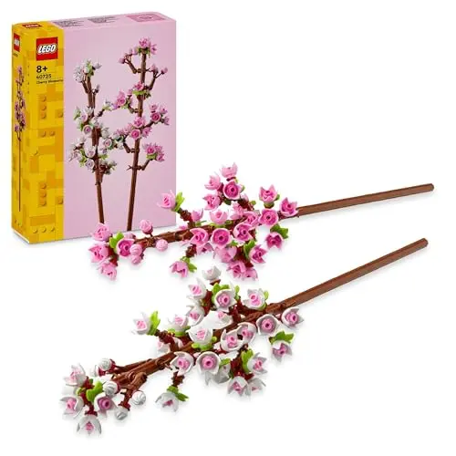 LEGO Botanicals Kirschblüten - Bausatz für künstliche Blumen - Dekoration für Kinder ab 8 Jahren - Botanik Kollektion 40725
