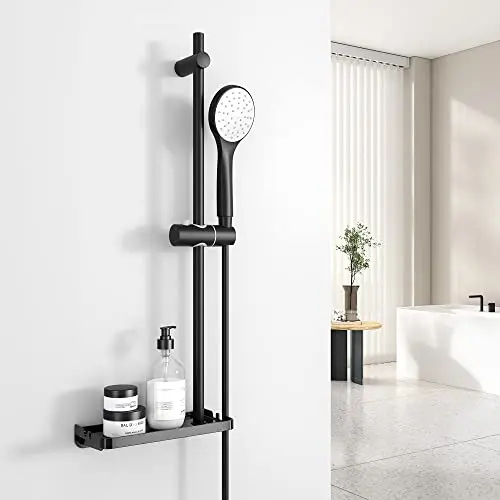 EMKE Brausestangenset mit Handbrause, 70cm Duschsystem für Badezimmer - Schwarz