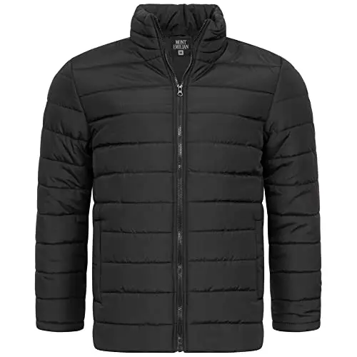 MONT EMILIAN Tignes Herren Jacke, gesteppt, wärmend, gefütterter Stehkragen, Schwarz, Größe XL