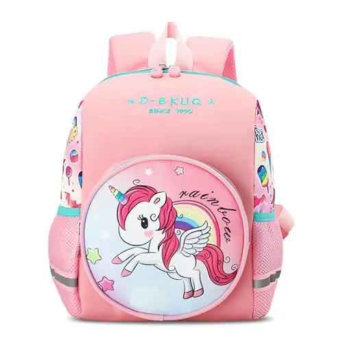 Granvoo Kindergartenrucksack Dinosaurier für 2-7 Jahre, Rucksack für Jungen und Mädchen (Rosa)