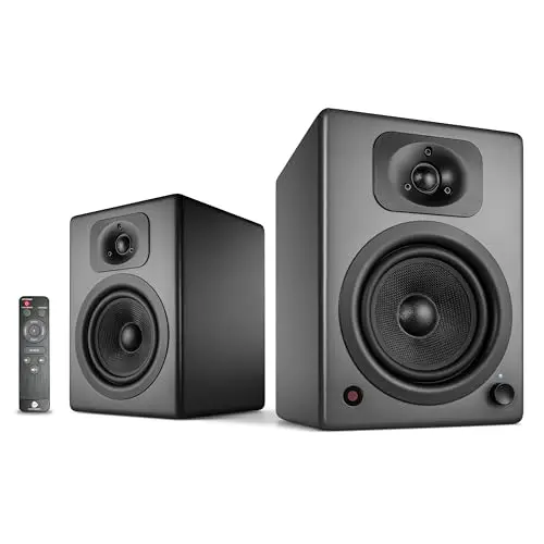 Wavemaster TWO NEO Regallautsprecher-System mit Bluetooth, 60 Watt, dunkelgrau