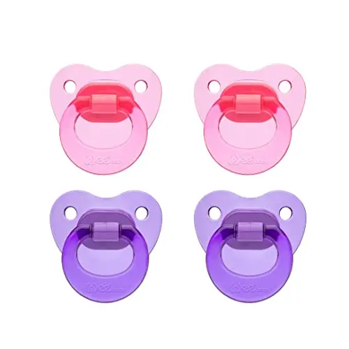 Wee Baby Babyschnuller (4er-Pack) | Langlebiger kieferorthopädischer Silikonsauger für gesunde Zähne